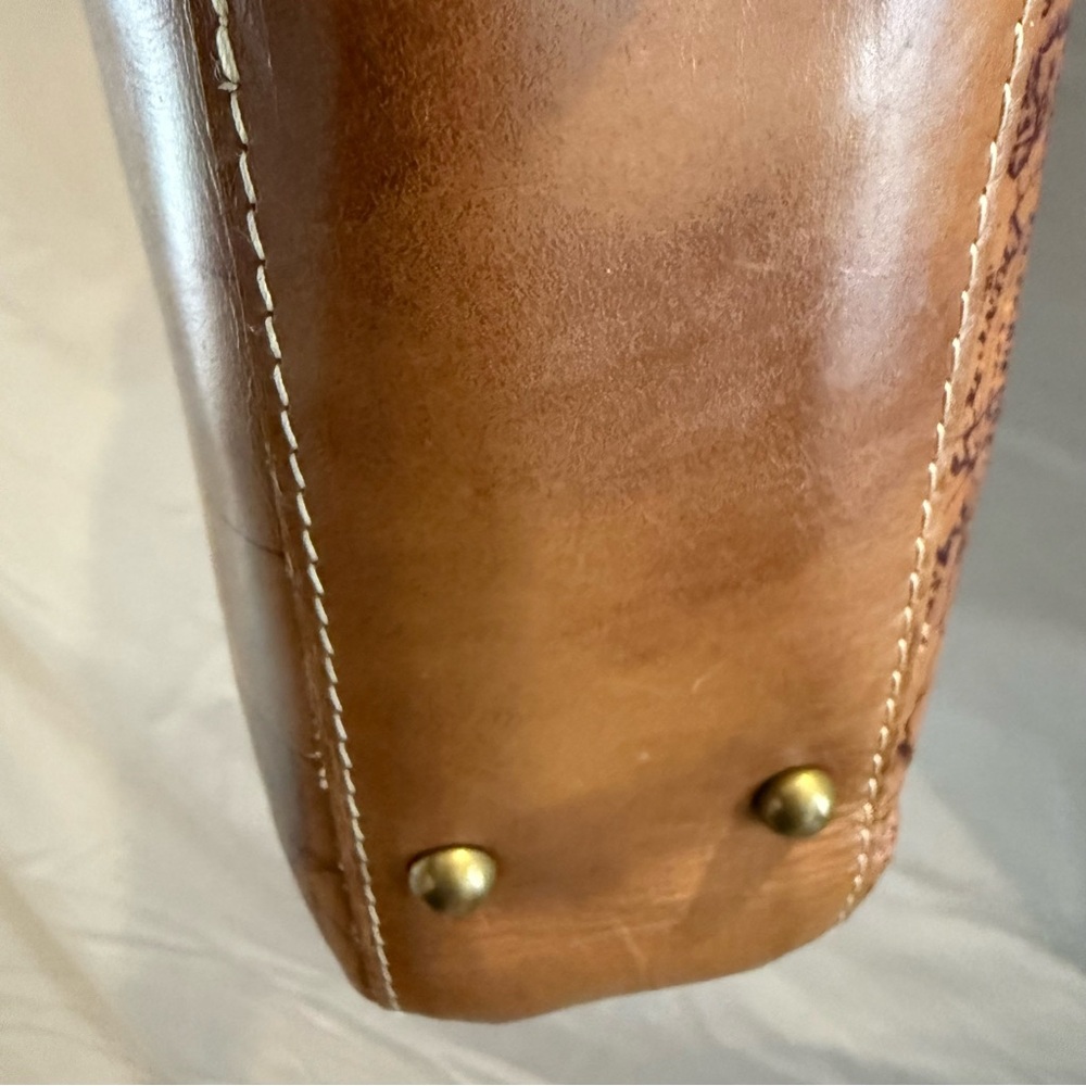 Patricia Nash Map Leather Tote Vintage Inspired Old World Travel Bag Pre-owned - Picture 6 of 16